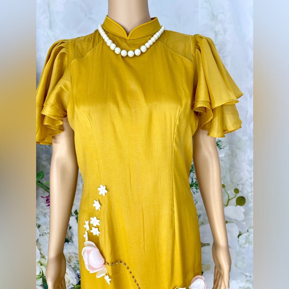 Ao Dai Cch Tn T Cao Cp 4 T Set/B, New Vietnamese Modern Dress, Cach Tan View 4